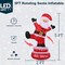 Christmas Inflatable Santa Outdoor Decorations, 5FT Rotating Blow Up Santa Claus Yard Inflatable with Build in LEDs for Christmas Yard Indoor Outdoor Garden Lawn Winter Decorations